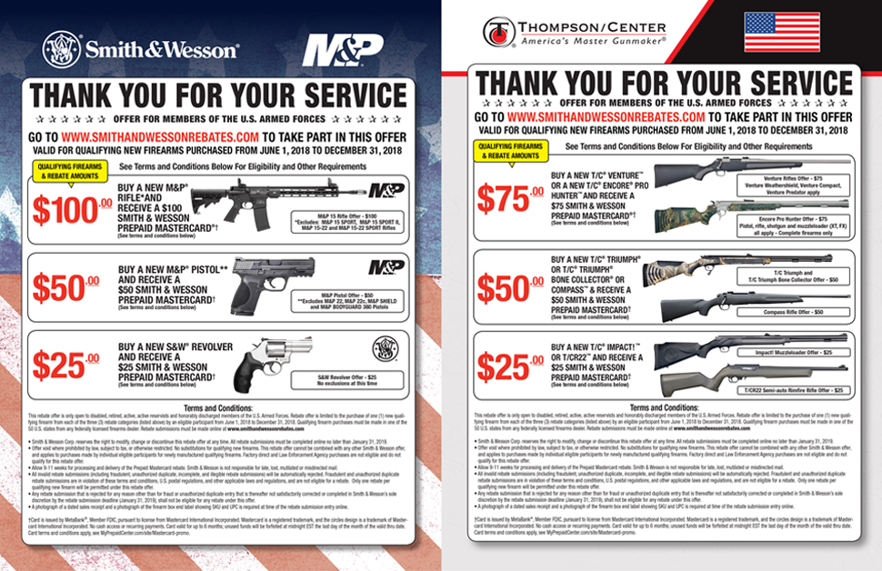 Smith Wesson Thompson Center Arms Launch Military Appreciation Program