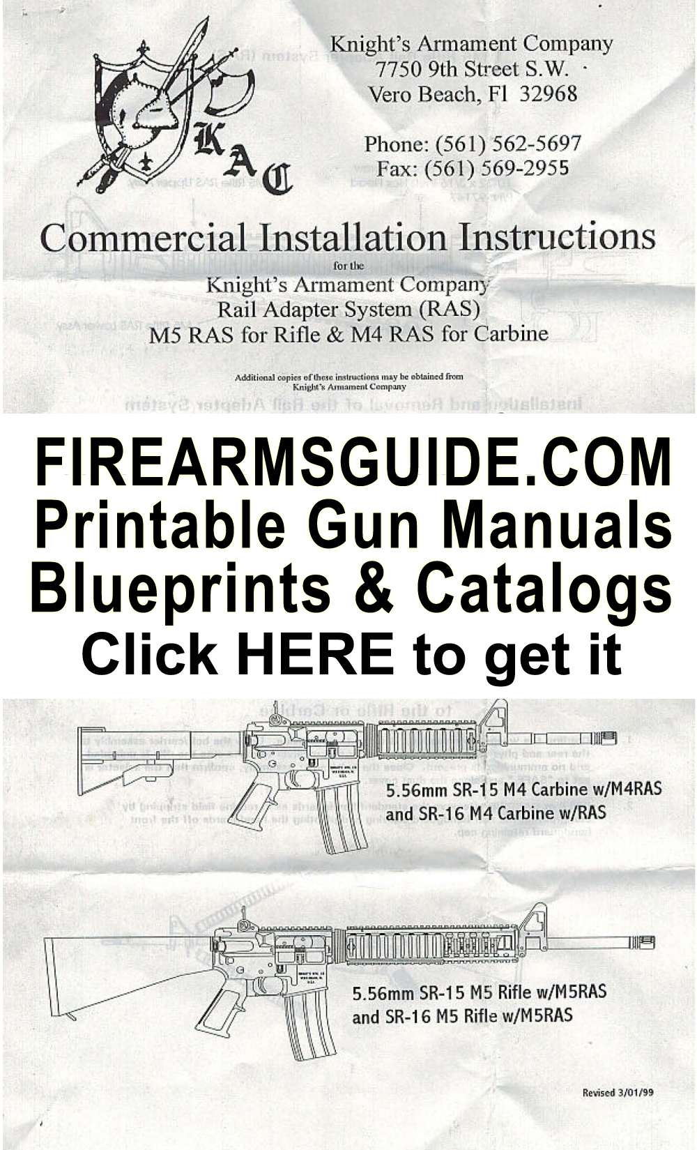 Printable Gun Manuals, Blueprints, Schematics and Guns & Ammo Catalogs