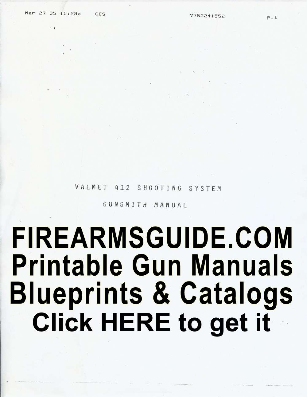 Printable Gun Manuals, Blueprints, Schematics and Guns & Ammo Catalogs