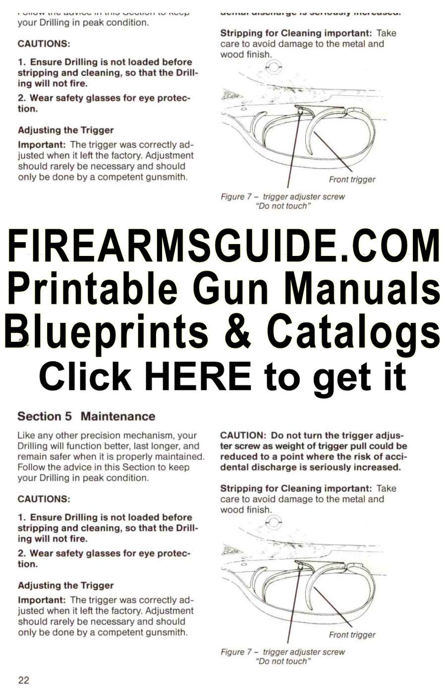 Printable Gun Manuals, Blueprints, Schematics and Catalogs