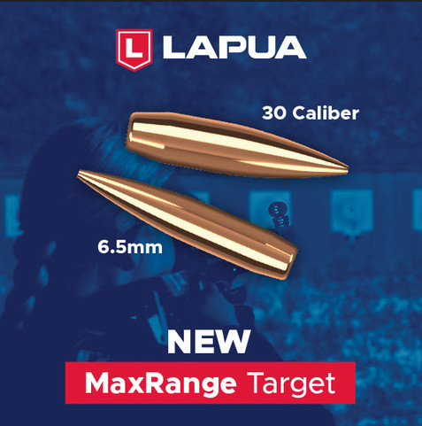 Lapua Announces New 6.5mm and 30 caliber MaxRange Target Projectiles